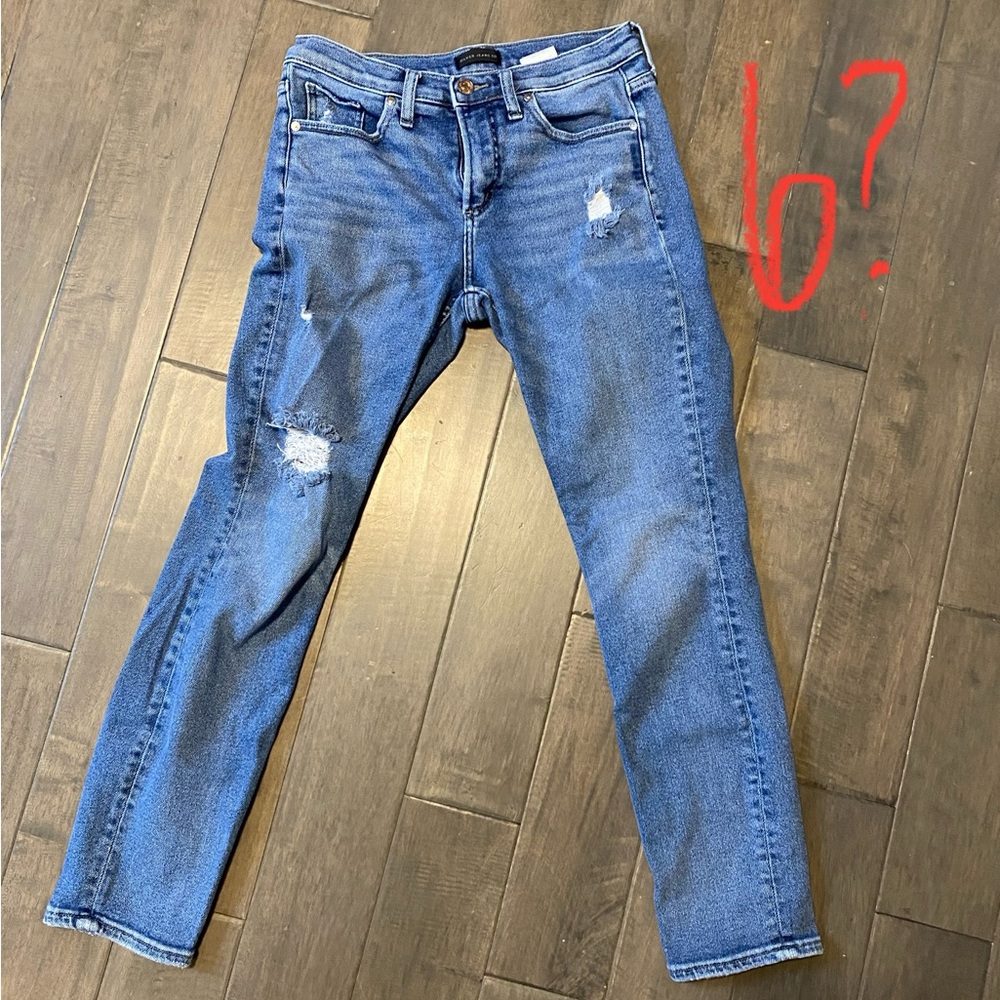 Blue Distressed Women Jeans